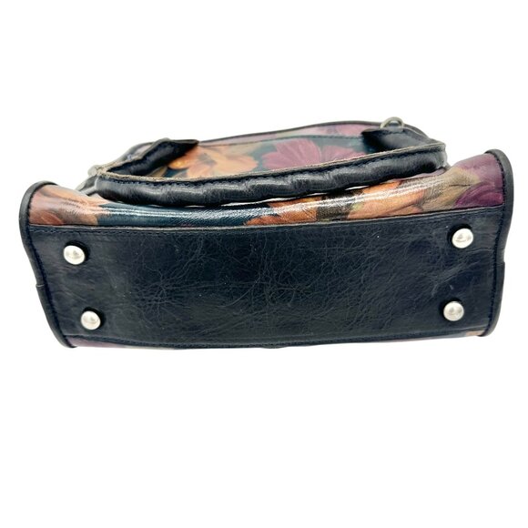 Patricia Nash Handbag Floral Leather with Adjustable Strap and Double Handles - Picture 4 of 12